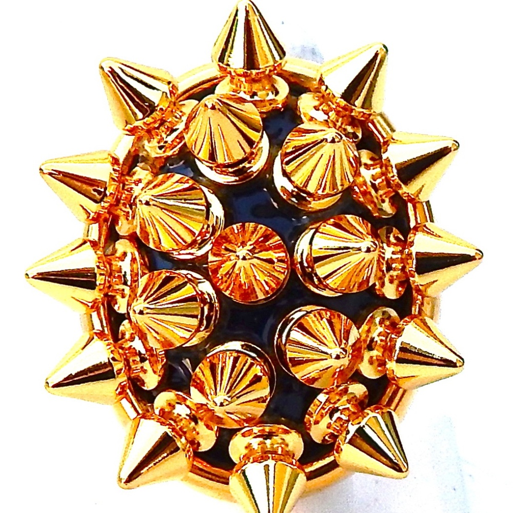GASOLINE GLAMOUR GOLD SPIKE RING